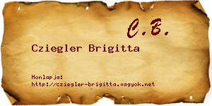 Cziegler Brigitta névjegykártya