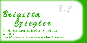 brigitta cziegler business card